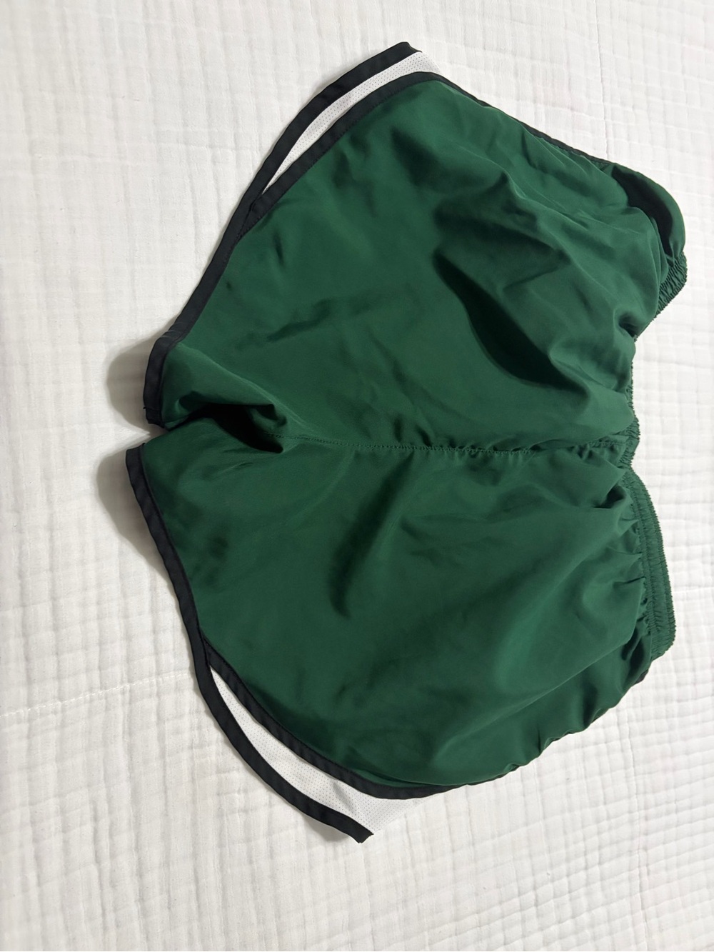 Nike Green Dri-Fit Athletic Shorts with Black Waist Trim - Picture 4 of 4